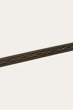 Best Ringers Western Crossover Belt - Black / Brass