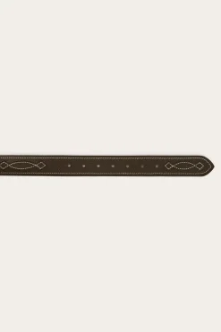Best Ringers Western Crossover Belt - Black / Brass