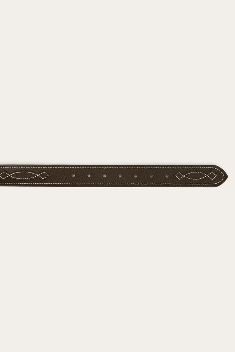 Best Ringers Western Crossover Belt - Black / Brass
