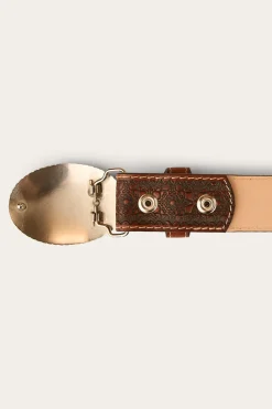 Hot Ringers Western Dallas Belt - Brown / Silver