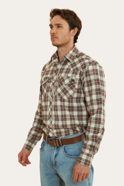 New Ringers Western Dillinger Mens Western Shirt - Dark Sand