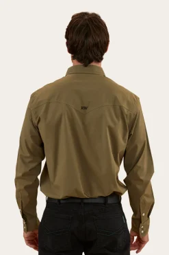 Clearance Ringers Western Dillinger Mens Western Shirt - Military Green