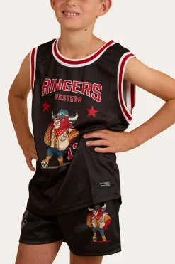 Online Ringers Western Do no Harm Kids Footy Shorts - Black