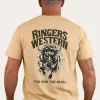 Online Ringers Western Do No Harm Take No Bull Mens Loose Fit T Shirt - Dark Sand