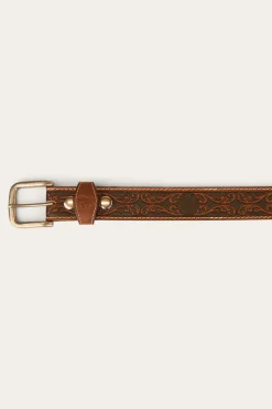 Ringers Western Eldorado Belt - Brown / Silver