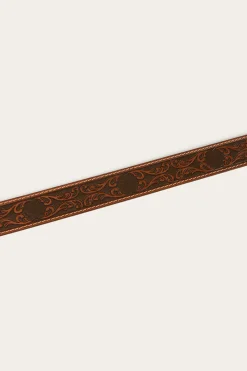 Ringers Western Eldorado Belt - Brown / Silver