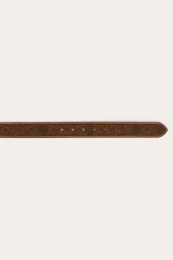 Ringers Western Eldorado Belt - Brown / Silver