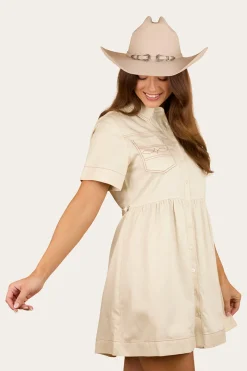 Online Ringers Western Eloise Womens Shirt Dress - Off White