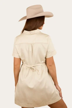 Online Ringers Western Eloise Womens Shirt Dress - Off White