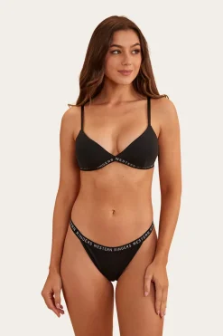 Online Ringers Western Elsie Womens Triangle Bralette - Black