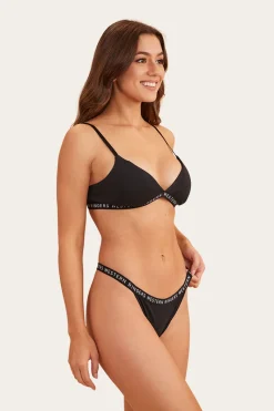 Online Ringers Western Elsie Womens Triangle Bralette - Black