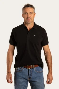 Sale Ringers Western Essential Mens Polo - Black