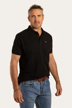 Sale Ringers Western Essential Mens Polo - Black