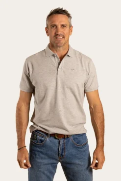 Sale Ringers Western Essential Mens Polo - Grey Marle