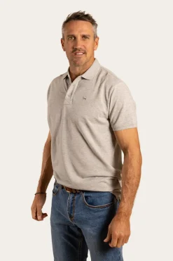 Sale Ringers Western Essential Mens Polo - Grey Marle