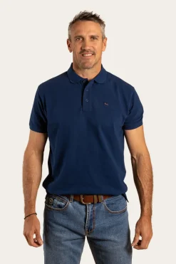 Online Ringers Western Essential Mens Polo - Navy