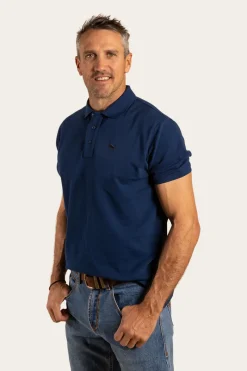 Online Ringers Western Essential Mens Polo - Navy