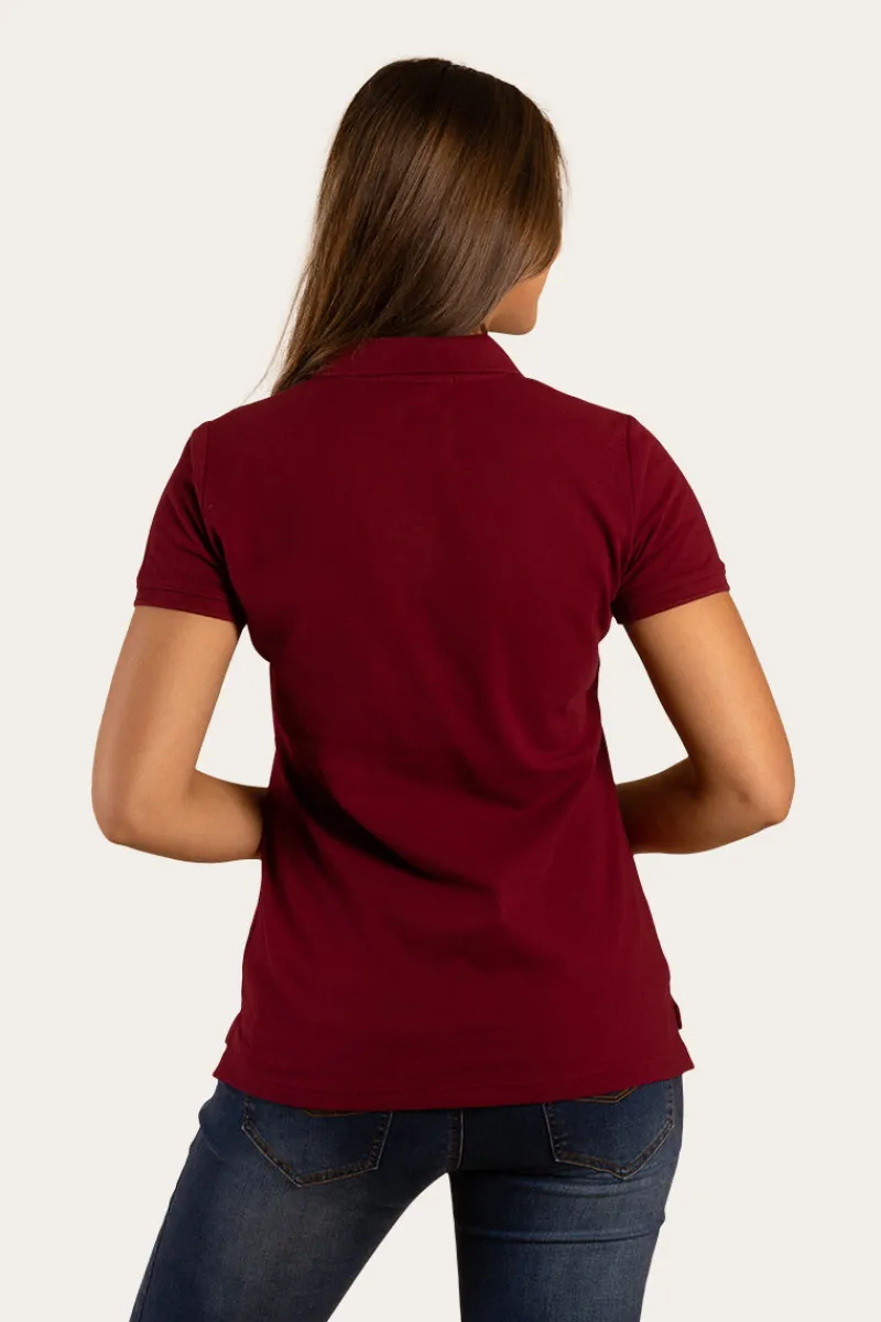 Ringers Western Essential Womens Polo - Burgundy