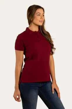 Ringers Western Essential Womens Polo - Burgundy