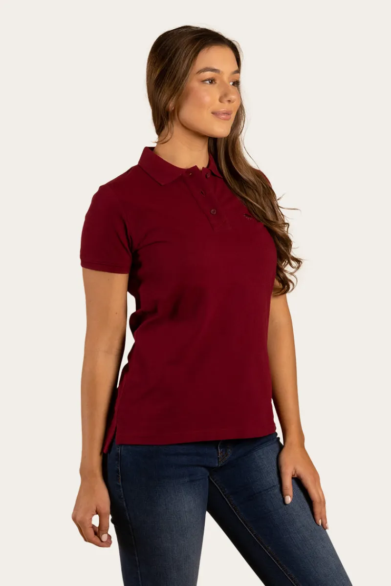Ringers Western Essential Womens Polo - Burgundy