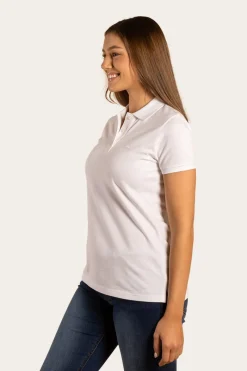Hot Ringers Western Essential Womens Polo - White