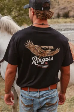 Best Ringers Western Eureka Mens Loose Fit T-Shirt - Black