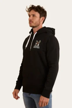 Clearance Ringers Western Eyrie Mens Pullover Hoodie - Black