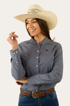 Outlet Ringers Western Faith Womens Dress Shirt - Navy