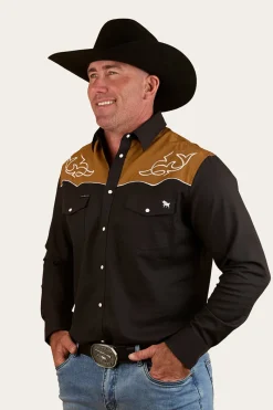 Outlet Ringers Western Franklin Mens Western Shirt - Charcoal