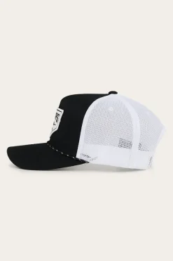 Sale Ringers Western Garage Trucker Cap - Black with White Print