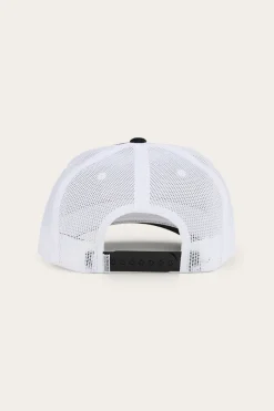 Sale Ringers Western Garage Trucker Cap - Black with White Print