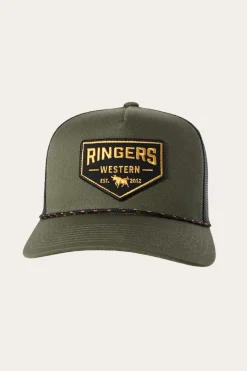 Hot Ringers Western Garage Trucker Cap - Khaki