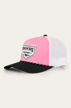 Outlet Ringers Western Garage Trucker Cap - Melon/Black