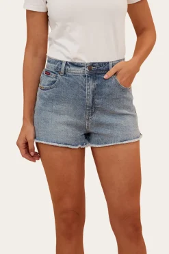 Clearance Ringers Western Gracie Womens Denim Short - Light Wash Blue