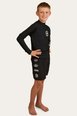Best Ringers Western Griffith Boys Swim Short - Black / White