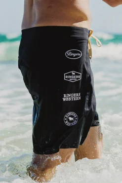 Online Ringers Western Griffith Mens Swim Short - Black