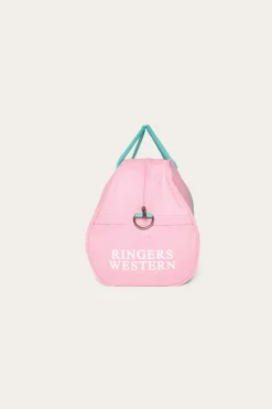 Clearance Ringers Western Gundagai Duffle Bag - Pink and Mint with White Logo