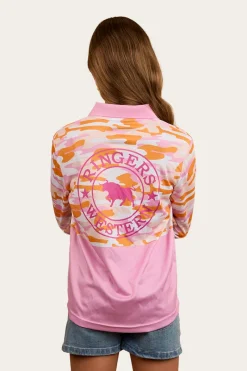 Sale Ringers Western Halls Creek Kids Fishing Jersey - Pink Camo