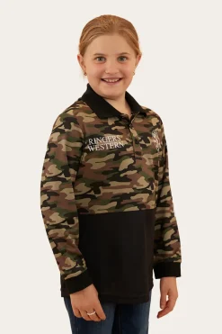 Discount Ringers Western Halls Creek Kids Fishing Jersey - Camo