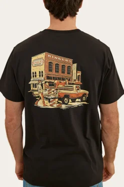 Clearance Ringers Western Haulin Mens Loose Fit T-Shirt - Black