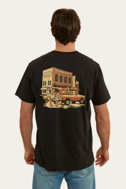 Clearance Ringers Western Haulin Mens Loose Fit T-Shirt - Black