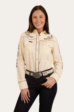 Discount Ringers Western Helena Womens Western Shirt - Off White