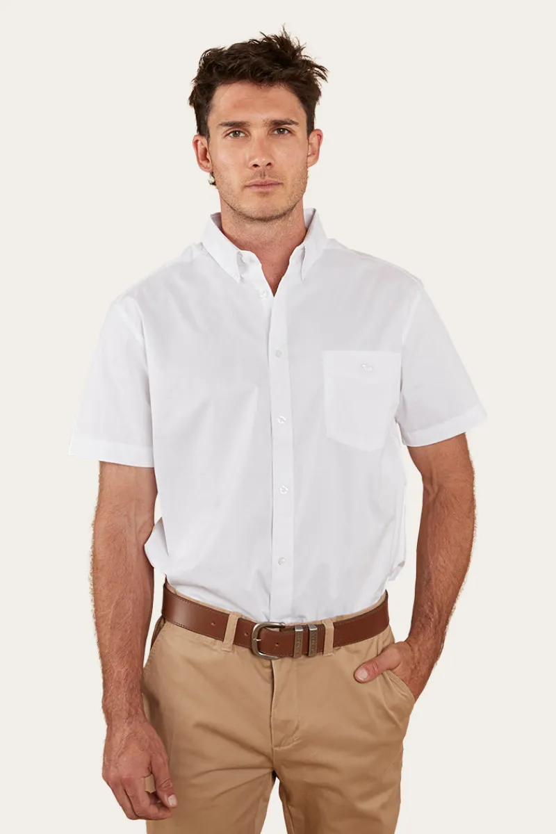 Sale Ringers Western Heritage Mens Short Sleeve Dress Shirt - White
