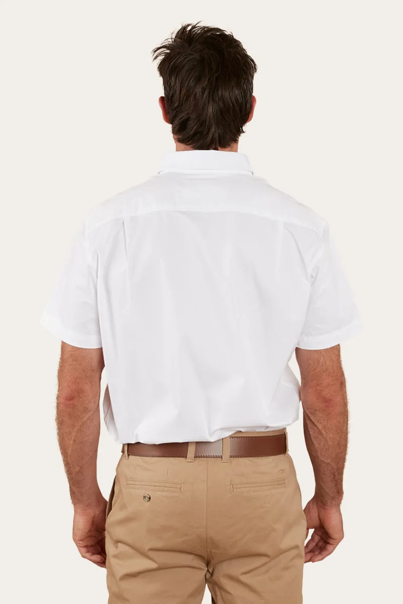 Sale Ringers Western Heritage Mens Short Sleeve Dress Shirt - White