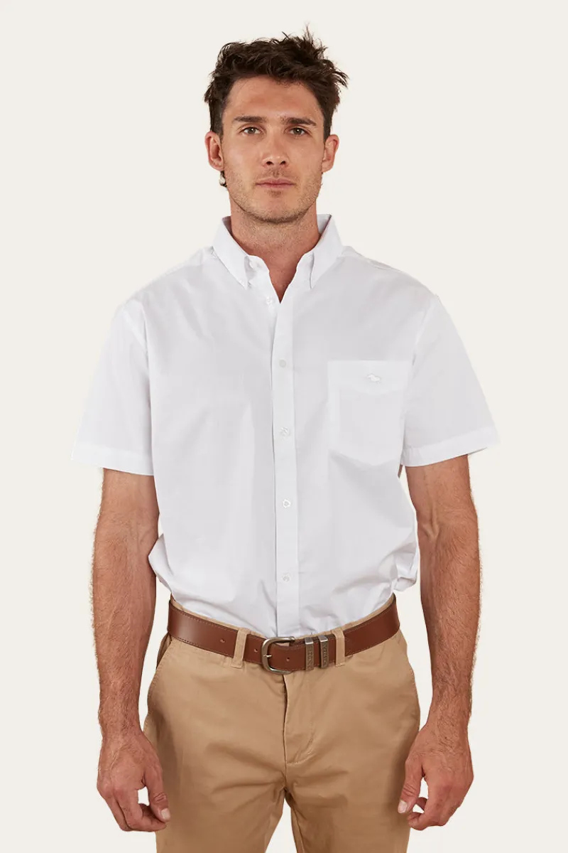 Sale Ringers Western Heritage Mens Short Sleeve Dress Shirt - White