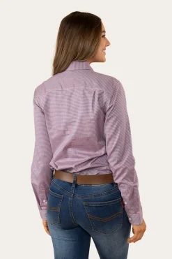Best Ringers Western Heritage Womens Check Dress Shirt - Burgundy