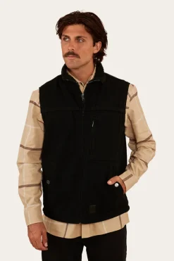 New Ringers Western High Country Mens Vest - Black