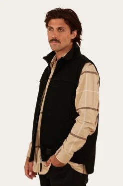 New Ringers Western High Country Mens Vest - Black