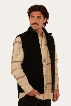 New Ringers Western High Country Mens Vest - Black