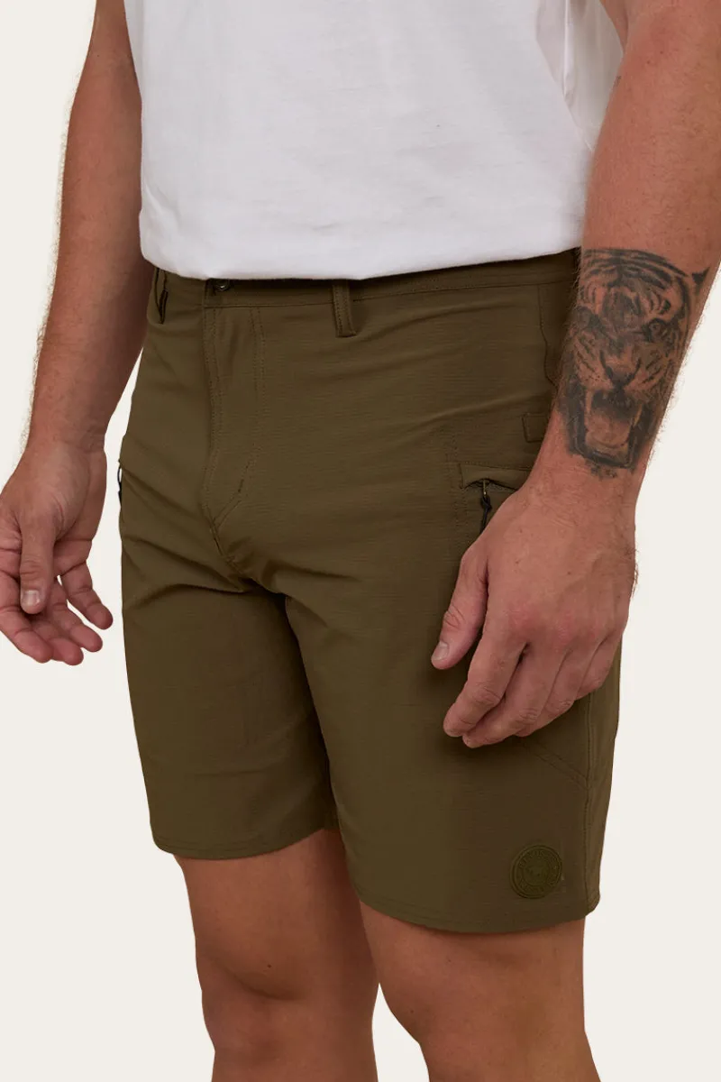 Ringers Western Hillston Mens Hybrid Short - Military Green